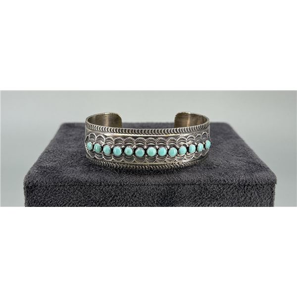 M Morgan Zuni Sterling Turquoise Bracelet