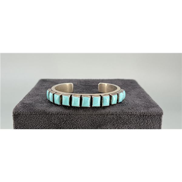 Kirk Smith Navajo Sterling Turquoise Bracelet
