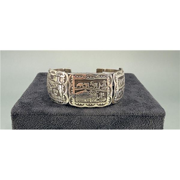 Randy Mahooty Zuni Sterling Storyteller Bracelet