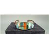 Image 1 : Zuni Sterling Silver Inlaid Bracelet
