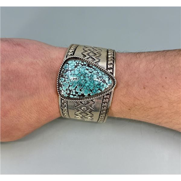 Ben Yellowhorse Navajo Sterling Turquoise Bracelet