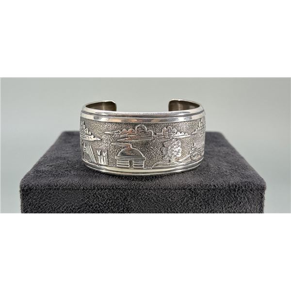 Tommy Singer Navajo Sterling Storyteller Bracelet
