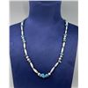 Image 1 : Navajo Sterling Turquoise Bench Bead Necklace