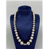 Image 1 : Navajo Sterling Silver Graduated Pearls Necklace