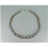 Image 2 : Navajo Sterling Silver Graduated Pearls Necklace