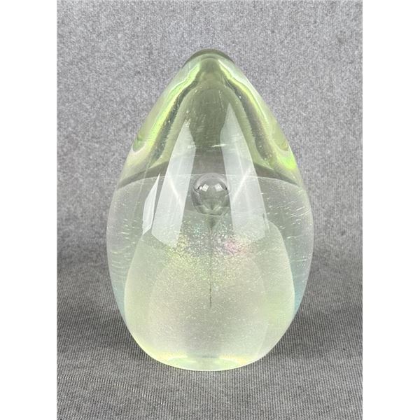 Orient & Flume Vortex Egg Art Glass Paperweight