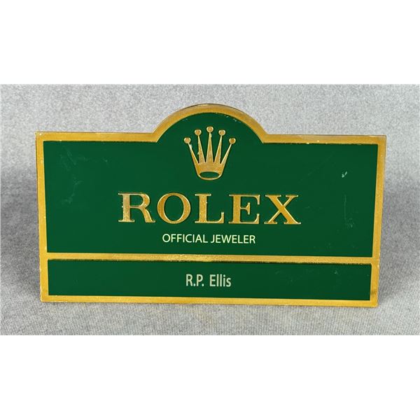 Rolex Official Jeweler Dealer Plaque Sign