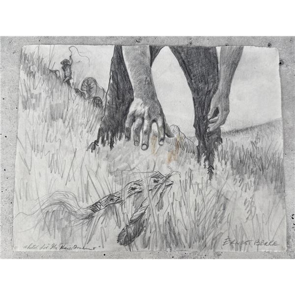 Ernest Berke The Hair Ornament Pencil Study