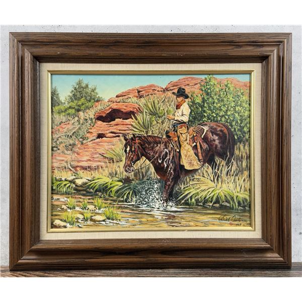 Bill Anton Cowboy Oil Painting