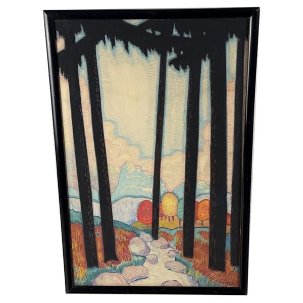 Winold Reiss Glacier National Park Painting