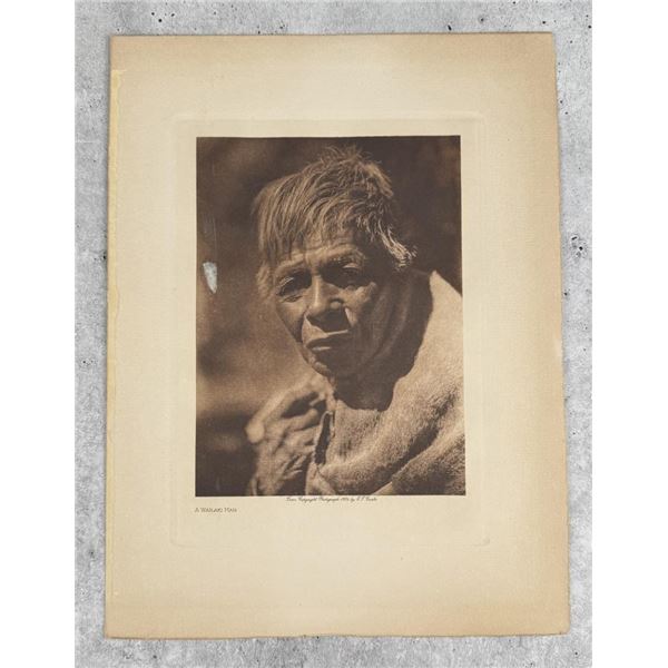 Edward Curtis Photogravure A Wailaki Man