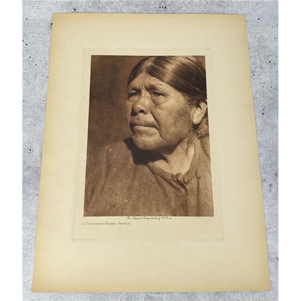 Edward Curtis Photogravure Chukchansi Woman