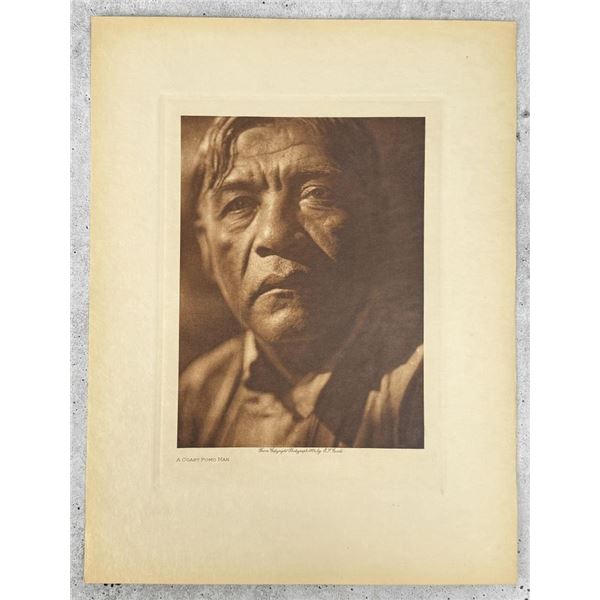 Edward Curtis Photogravure A Coast Pomo Man