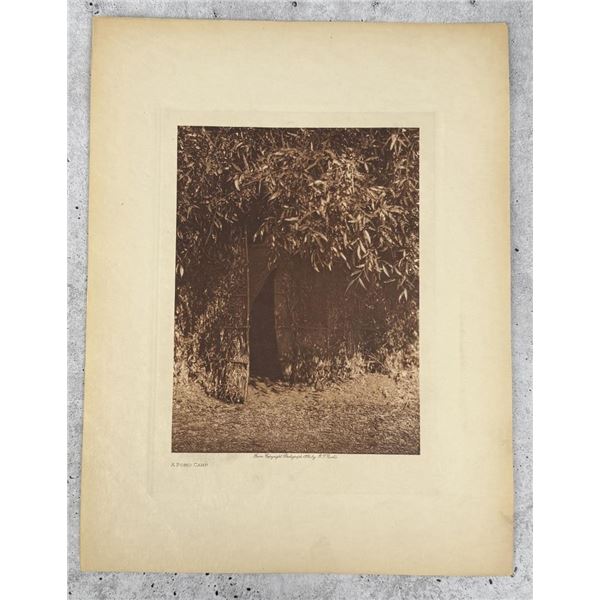 Edward Curtis Photogravure A Pomo Camp