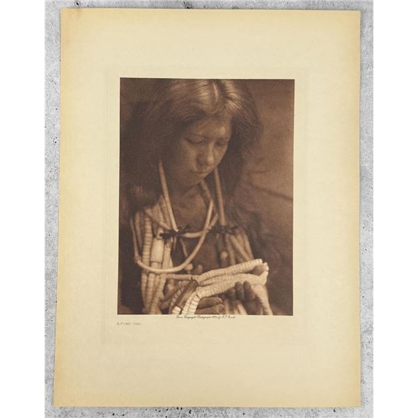 Edward Curtis Photogravure A Pomo Girl