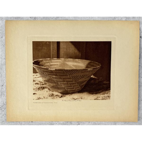 Edward Curtis Photogravure Puberty Basket Pomo