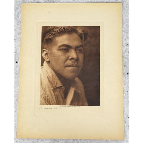 Edward Curtis Photogravure Southern Miwok Youth