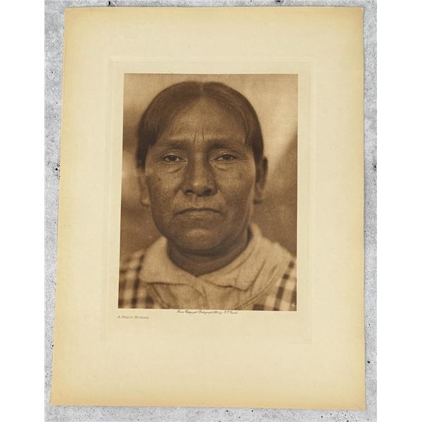 Edward Curtis Photogravure A Maidu Woman
