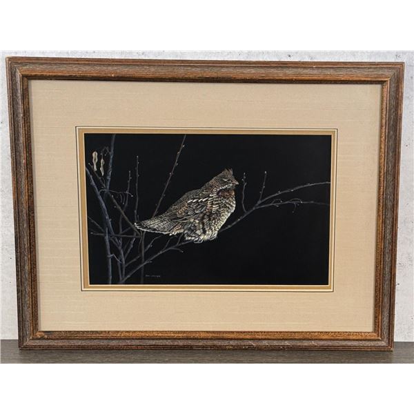 Ron Ukrainetz Grouse Scratchboard & Acrylic