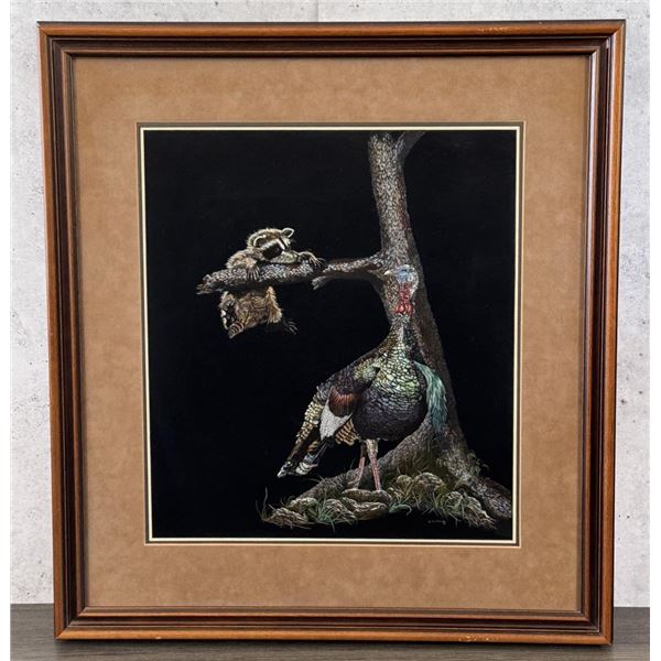 Ron Ukrainetz Turkey Scratchboard & Acrylic