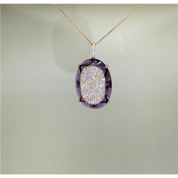 Mahsa Zargar 14K Rose Gold Amethyst Necklace