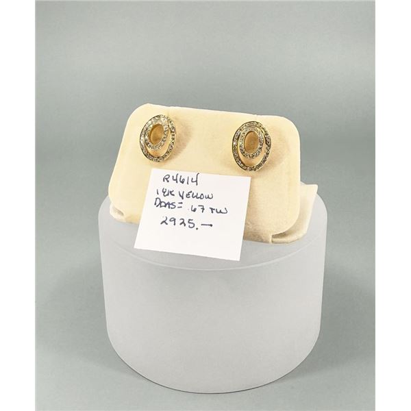 18K Gold Diamond Earrings