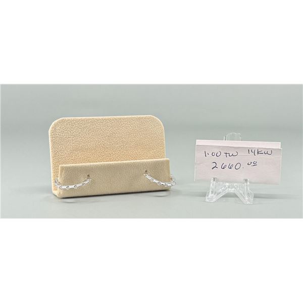 14K White Gold 1ct TW Diamond Earrings