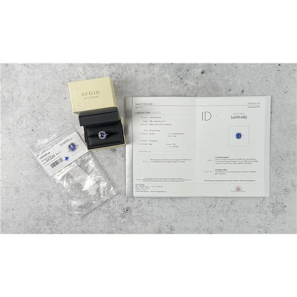 18k Gold 5.86ct Ceylon Sapphire Ring