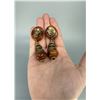 Image 2 : Amber and Peridot Clip On Earrings