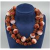 Image 1 : Designer Made Carved Carnelian Amber Necklace
