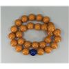 Image 2 : Chinese Butterscotch Amber Lapis Lazuli Necklace