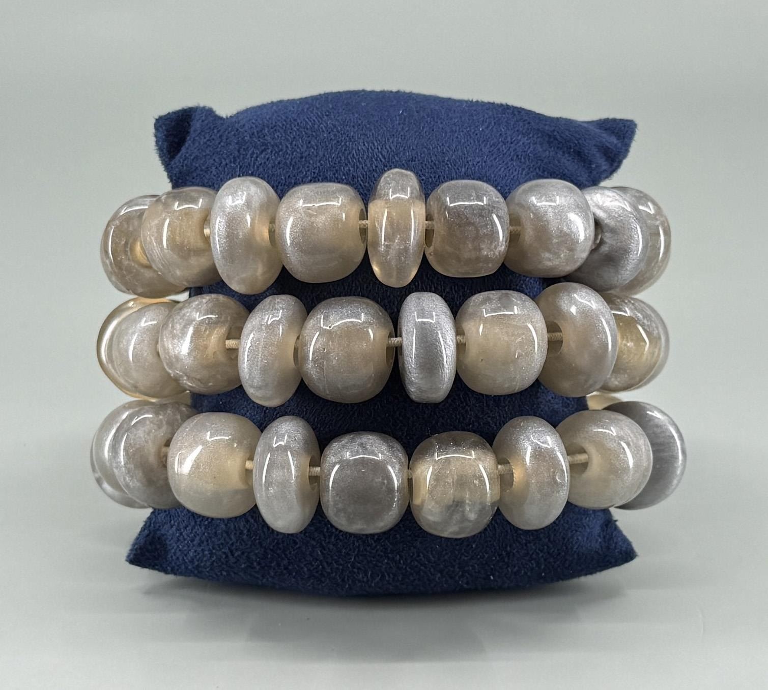Bracelet Dominique DENAIVE Métal Et Résine (19 Cm + Rallonge)