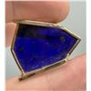 Image 3 : 14K Gold Lapis Intarsia Inlaid Pendant