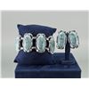Image 1 : Turquoise Costume Jewelry Bracelet & Earring Set