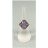 Image 1 : Sterling Silver 18k Gold Amethyst Ring