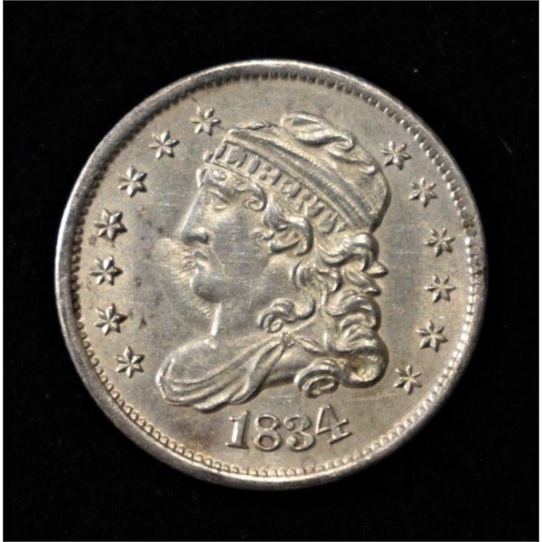 1834 BUST HALF DIME CH BU