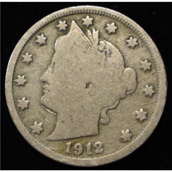 1912-S LIBERTY NICKEL VG/F