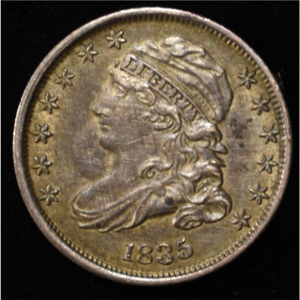 1835 BUST DIME AU