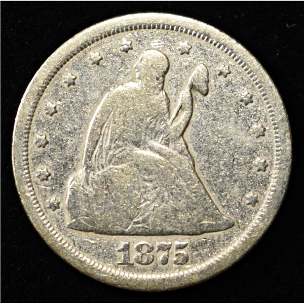 1875-S TWENTY CENT PIECE FINE