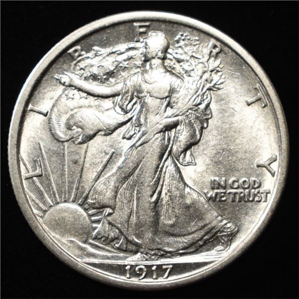 1917 WALKING LIBERTY HALF BU