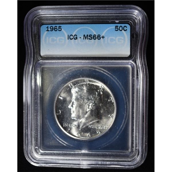 1965 KENNEDY HALF DOLLAR MS66+