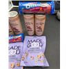 Image 2 : Assorted Snack Lot With Chamberlain Coffee Cans, Oreo Packs, and Made Good Granola Minis