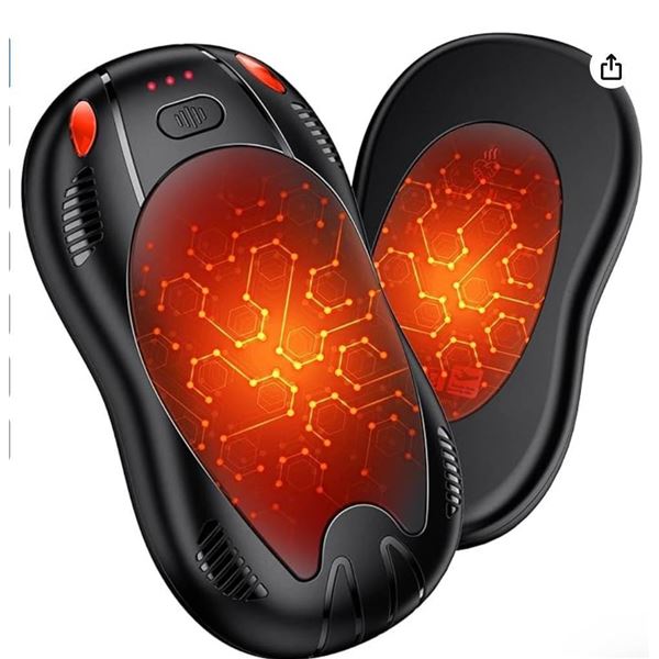 Fandliss HW03 5000mAh Rechargeable Hand Warmers 10000mAh, 2Pack Portable Electric Hand Warmer, 3 Lev
