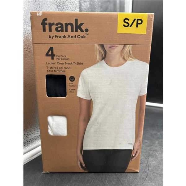 Frank And Oak Ladies Crew Neck T-Shirt 4-Pack S/P