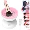 Image 1 : Electric Makeup Brush Cleaner, Washing Automatic Pink Machine For All Size Cosmetic Brushes Spinner 