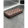 Image 2 : Brown Checkered Zipper Wallet for Women,  With Multiple Compartments