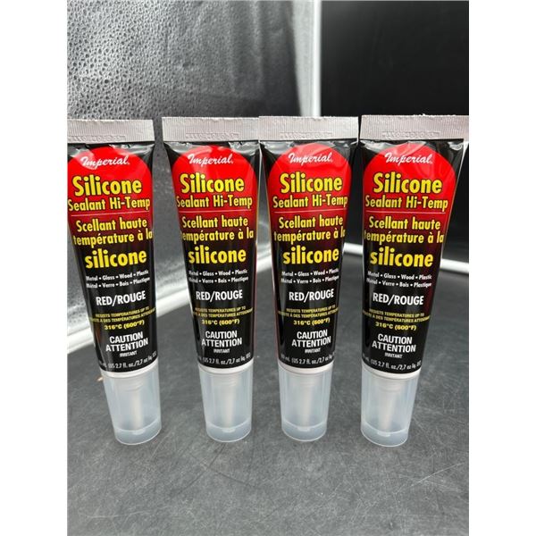 Imperial Silicone Sealant Hi-Temp Red 2.7 Fl. Oz (4 Tubes)