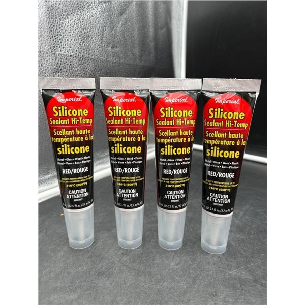 Imperial Silicone Sealant Hi-Temp Red 2.7 Fl. Oz (4 Tubes)