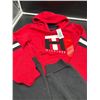 Image 2 : Two-Piece Tommy Hilfiger Toddler Hoodie and Pants Set in Red and Black Size 6