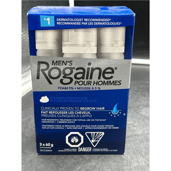 Men’s Rogaine Foam 5% Minoxidil, 3 x 60g